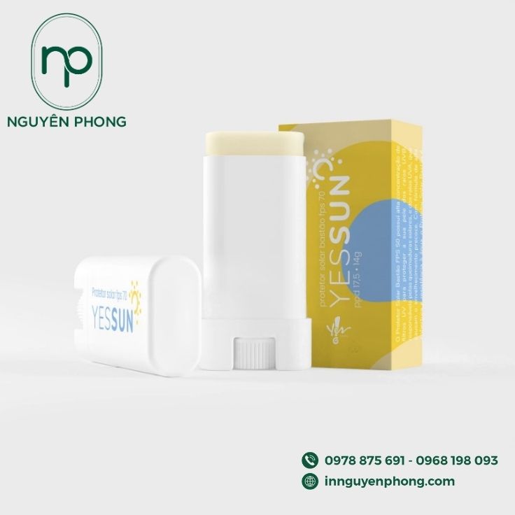 In hộp giấy đựng kem chống nắng phối màu